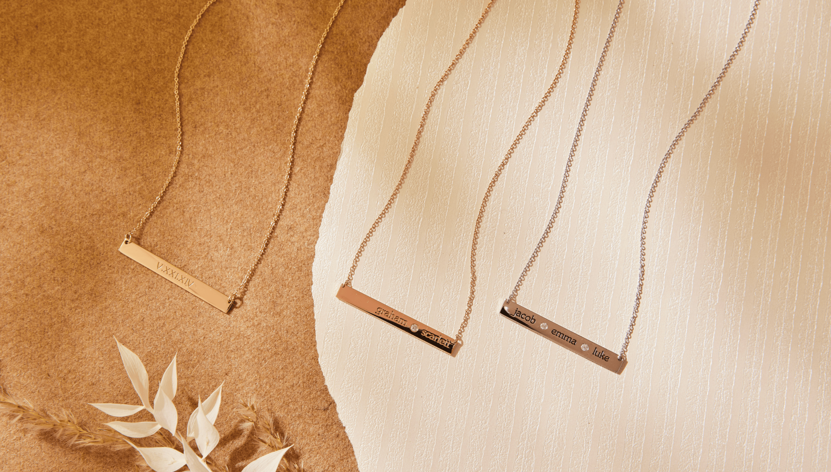 different metals 14k gold, vermeil and silver necklaces