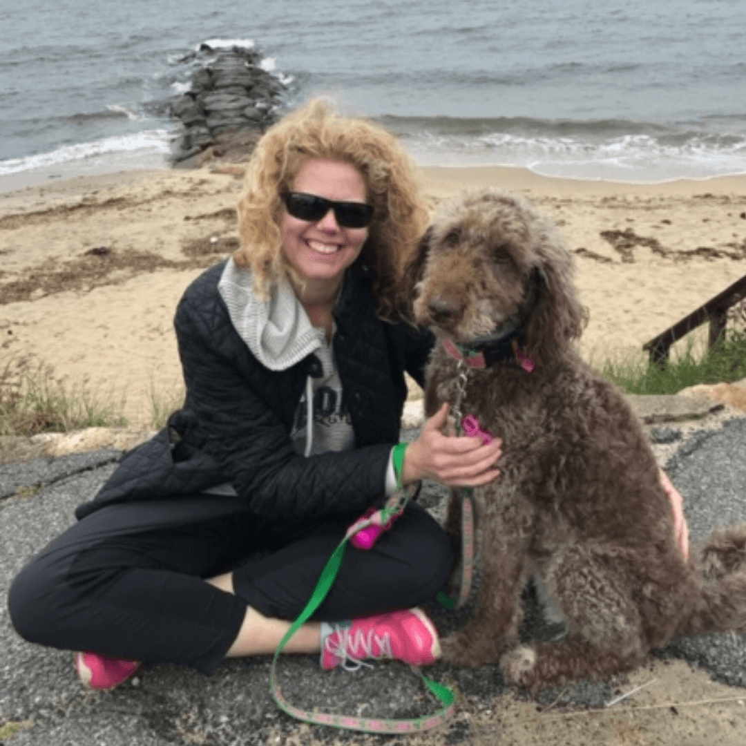 tara and her dog carly in this story behind the tag