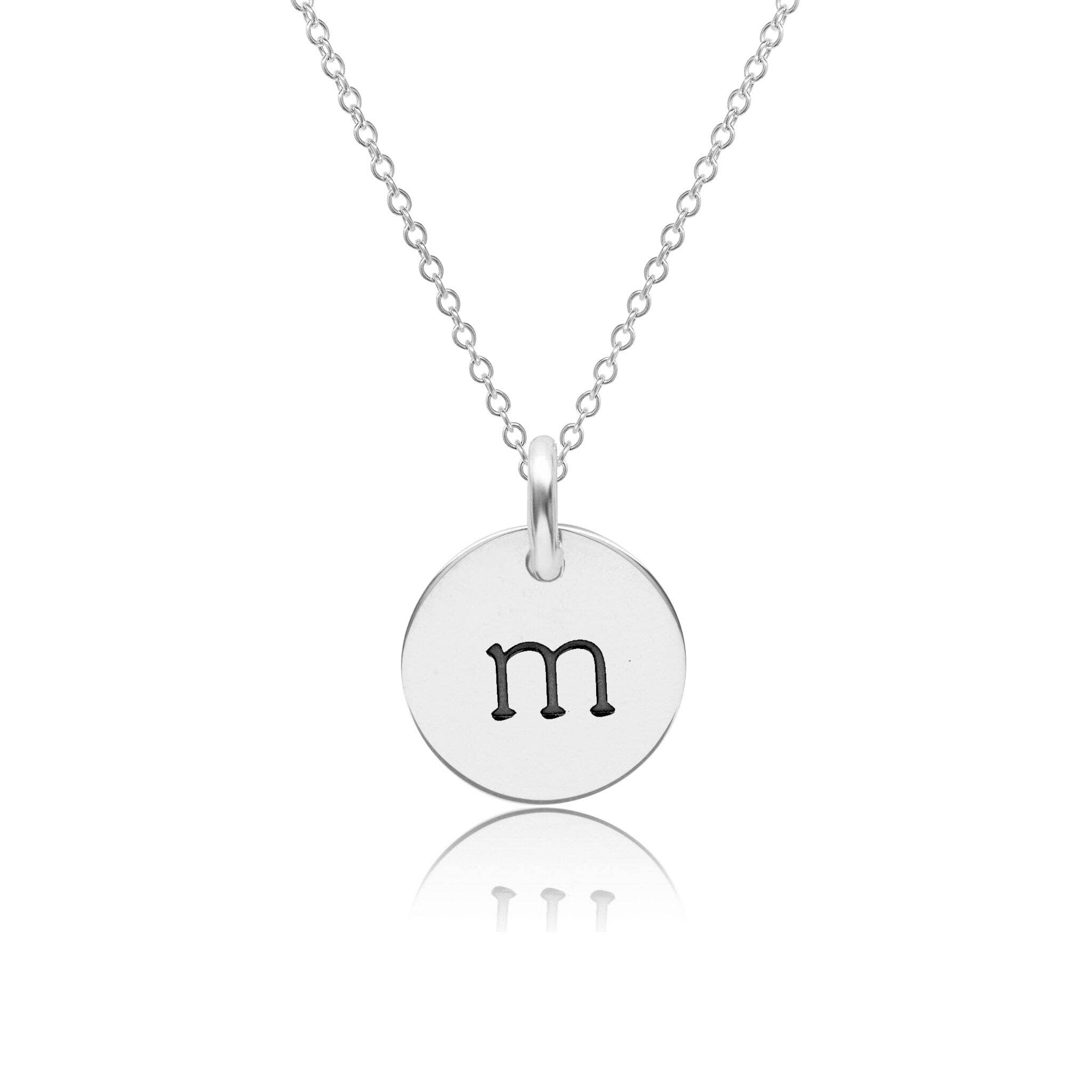 Initial Circle Tag Necklace