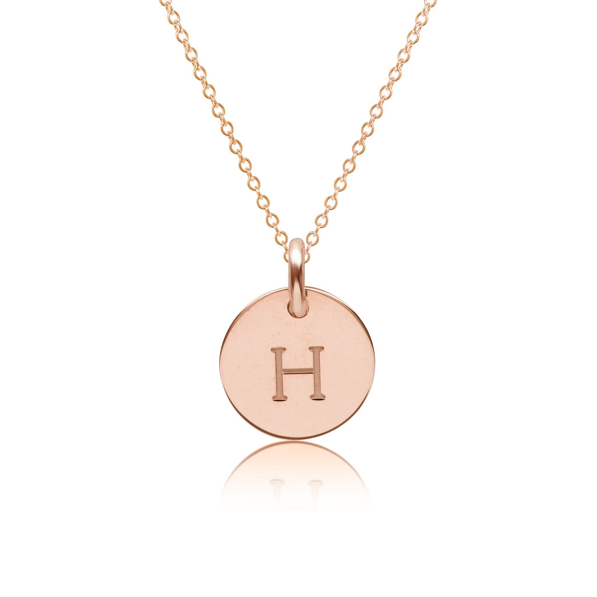 Initial Circle Tag Necklace