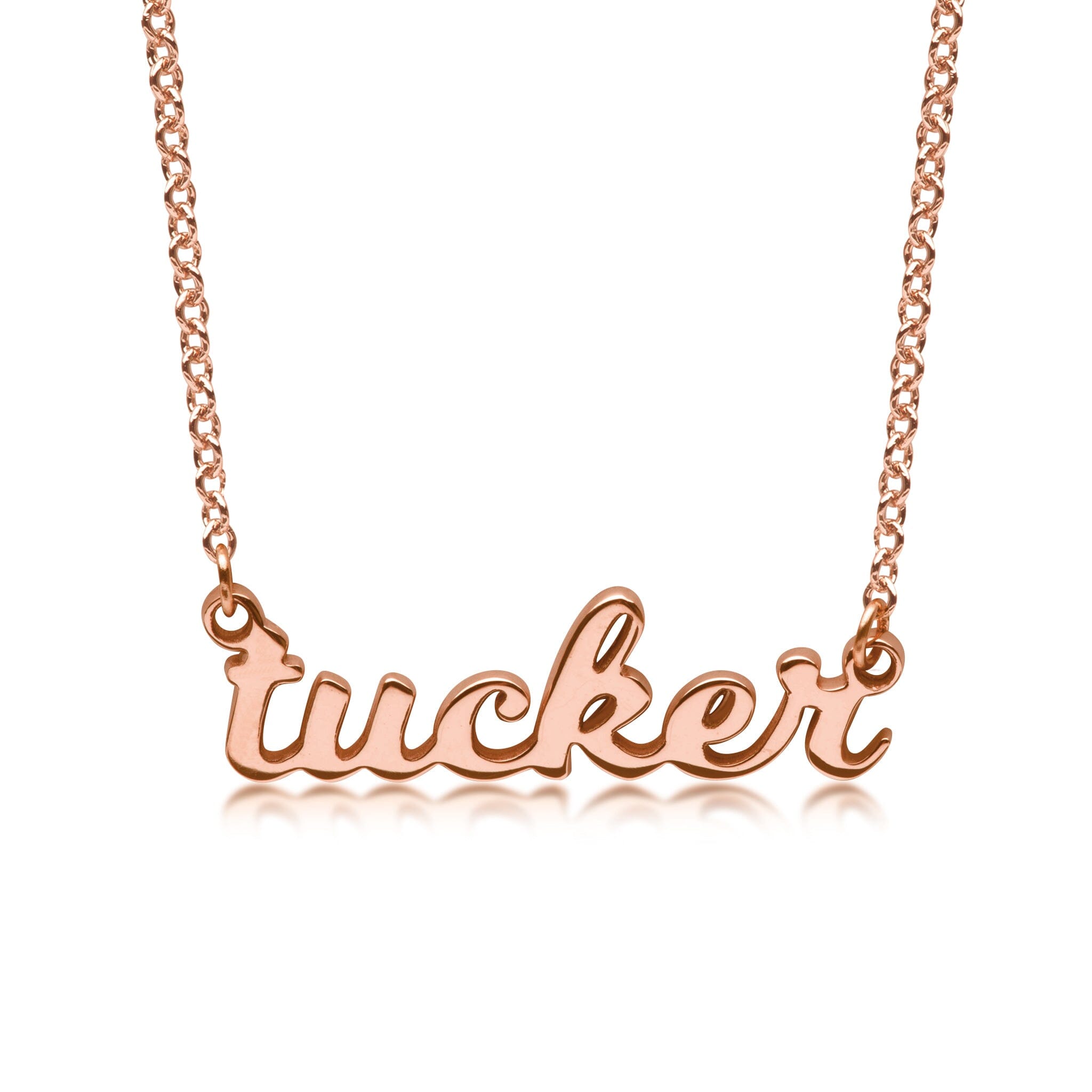Script Nameplate Necklace