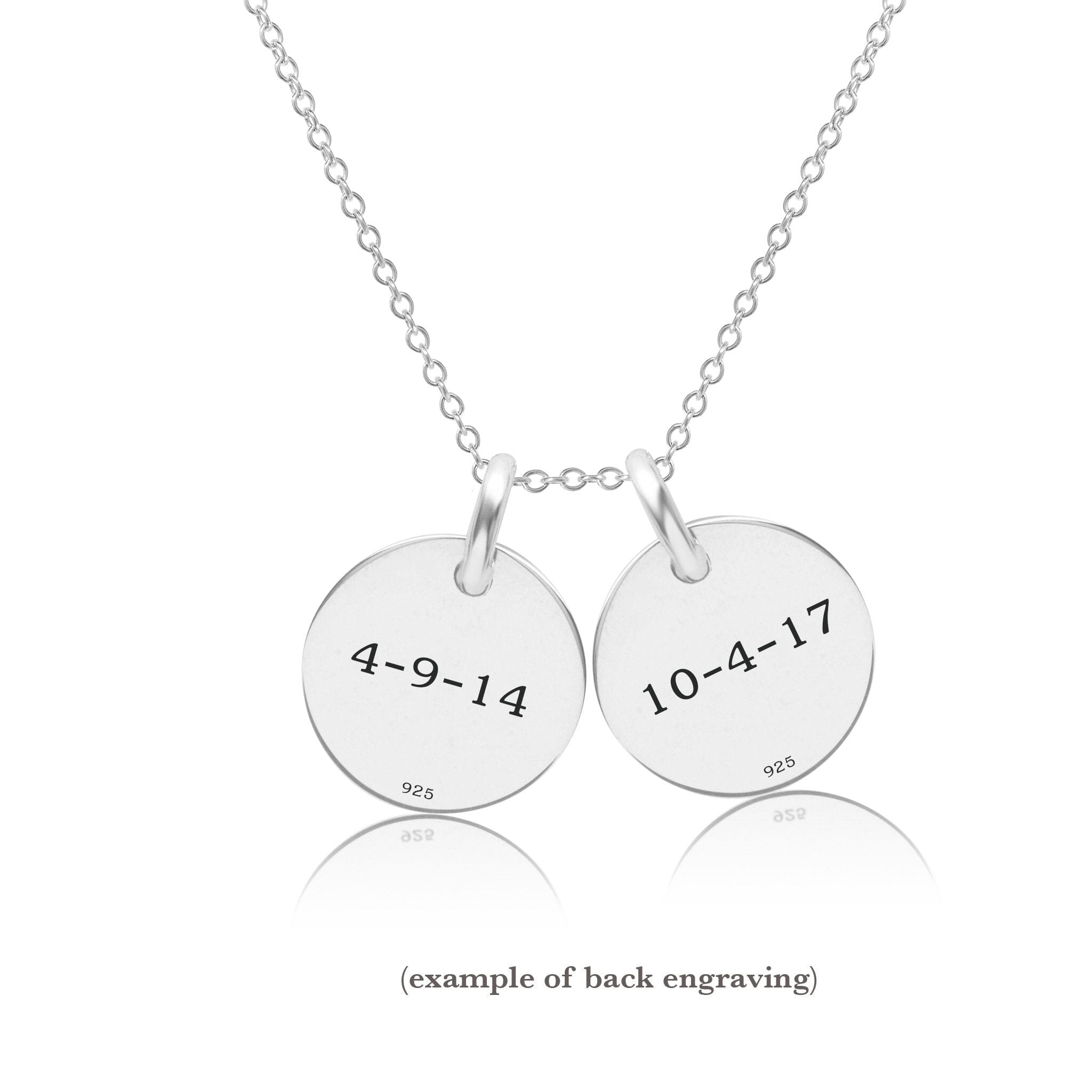 Circle Tag Necklace - 2 Tags