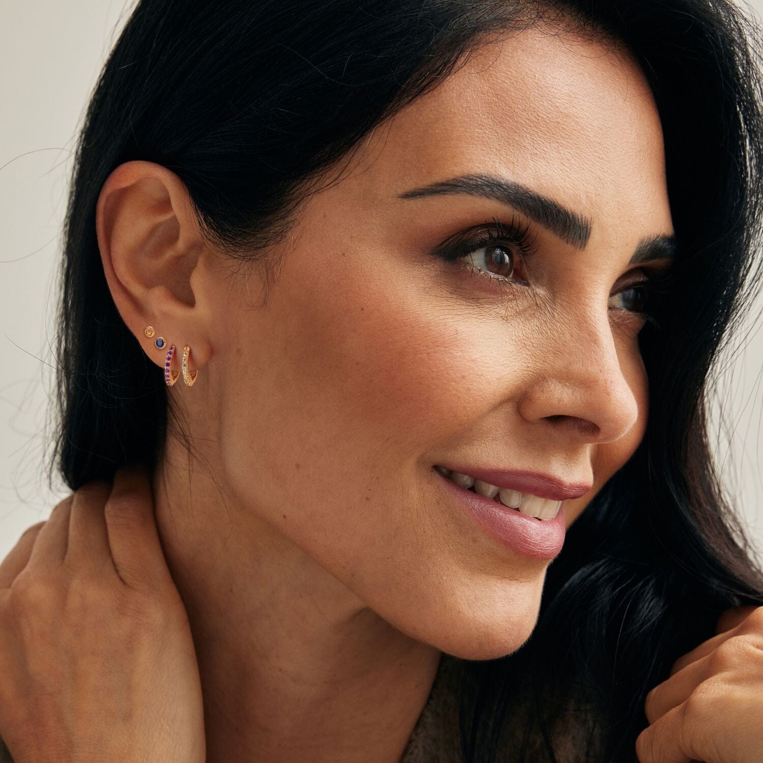 Birthstone Huggie Earrings