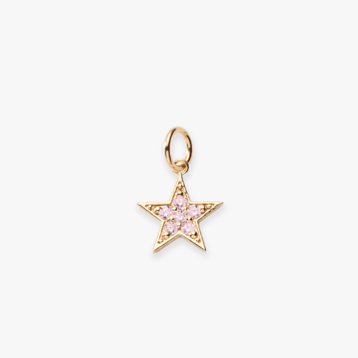 Hello Pink Pavé Star Charm Necklace