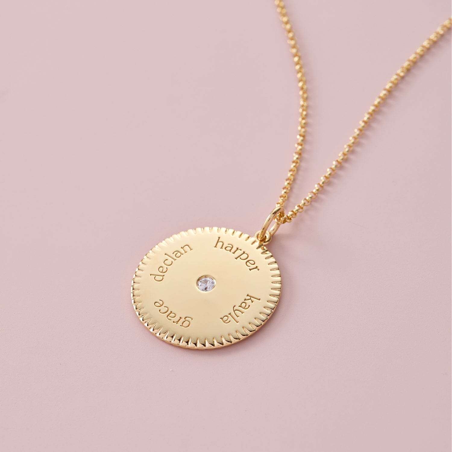 Notched Pendant Necklace