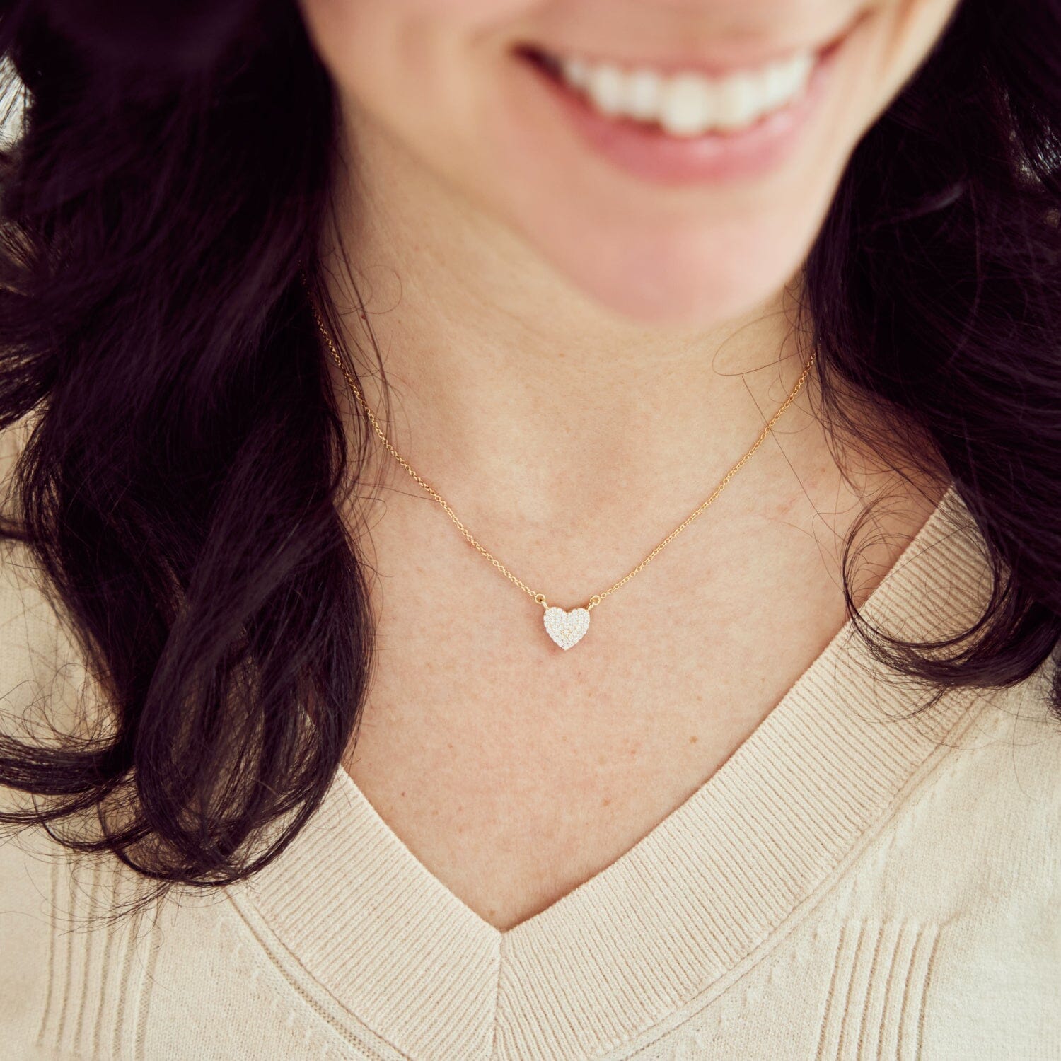Pavé Heart Necklace
