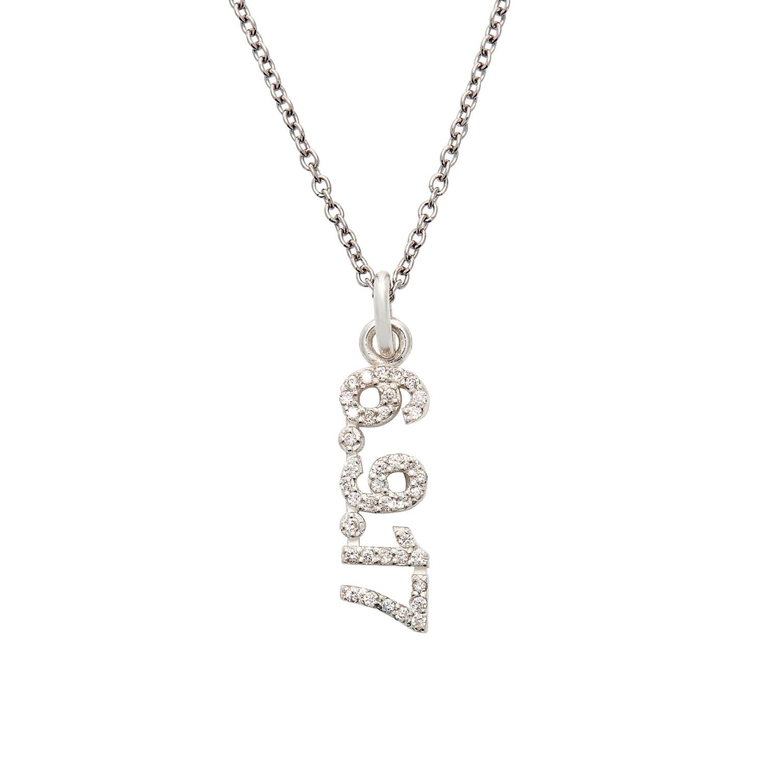 Pavé Vertical Date Necklace