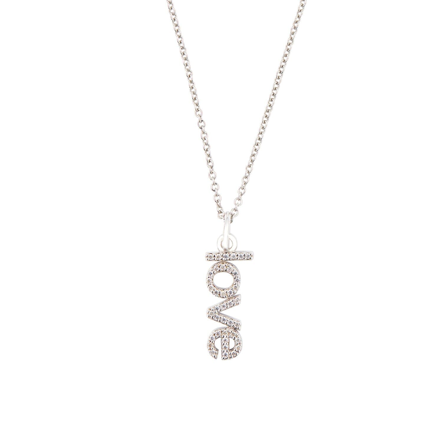 Pavé Vertical Love Necklace