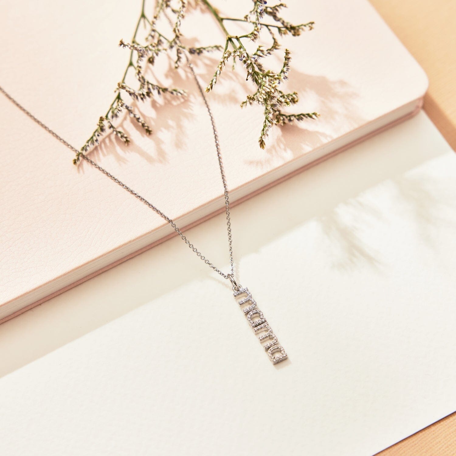 Pavé Vertical Mama Necklace