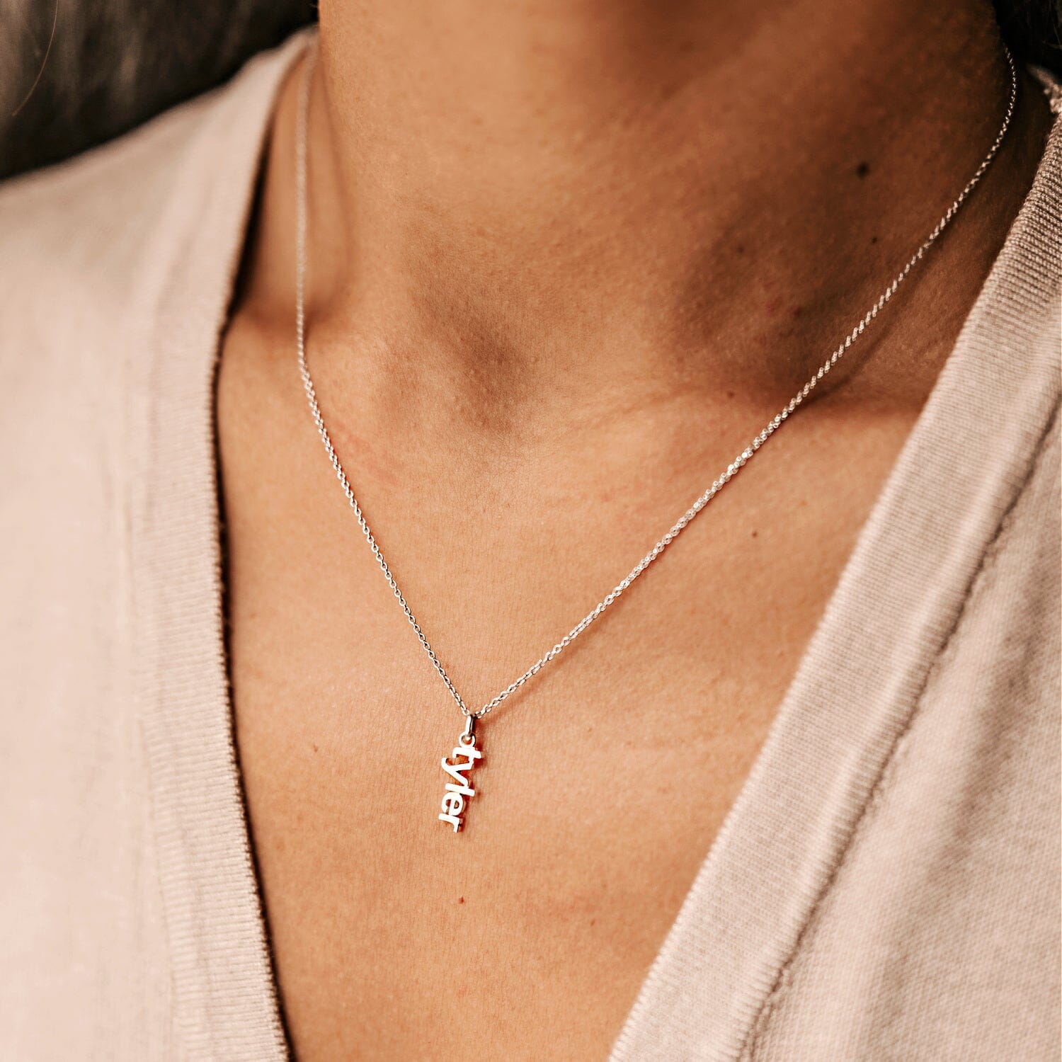 Vertical Name Necklace