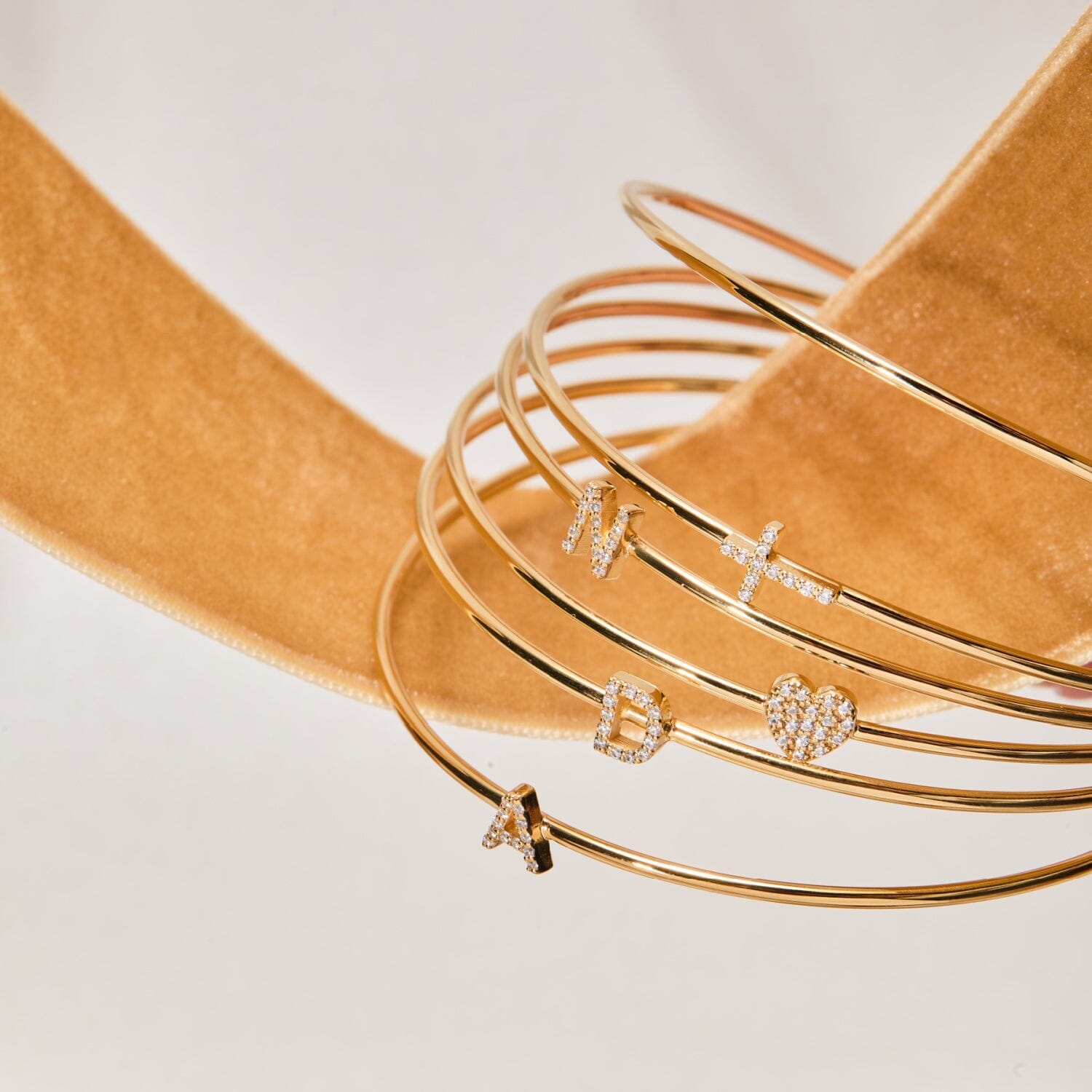 Pavé Initial Bangle