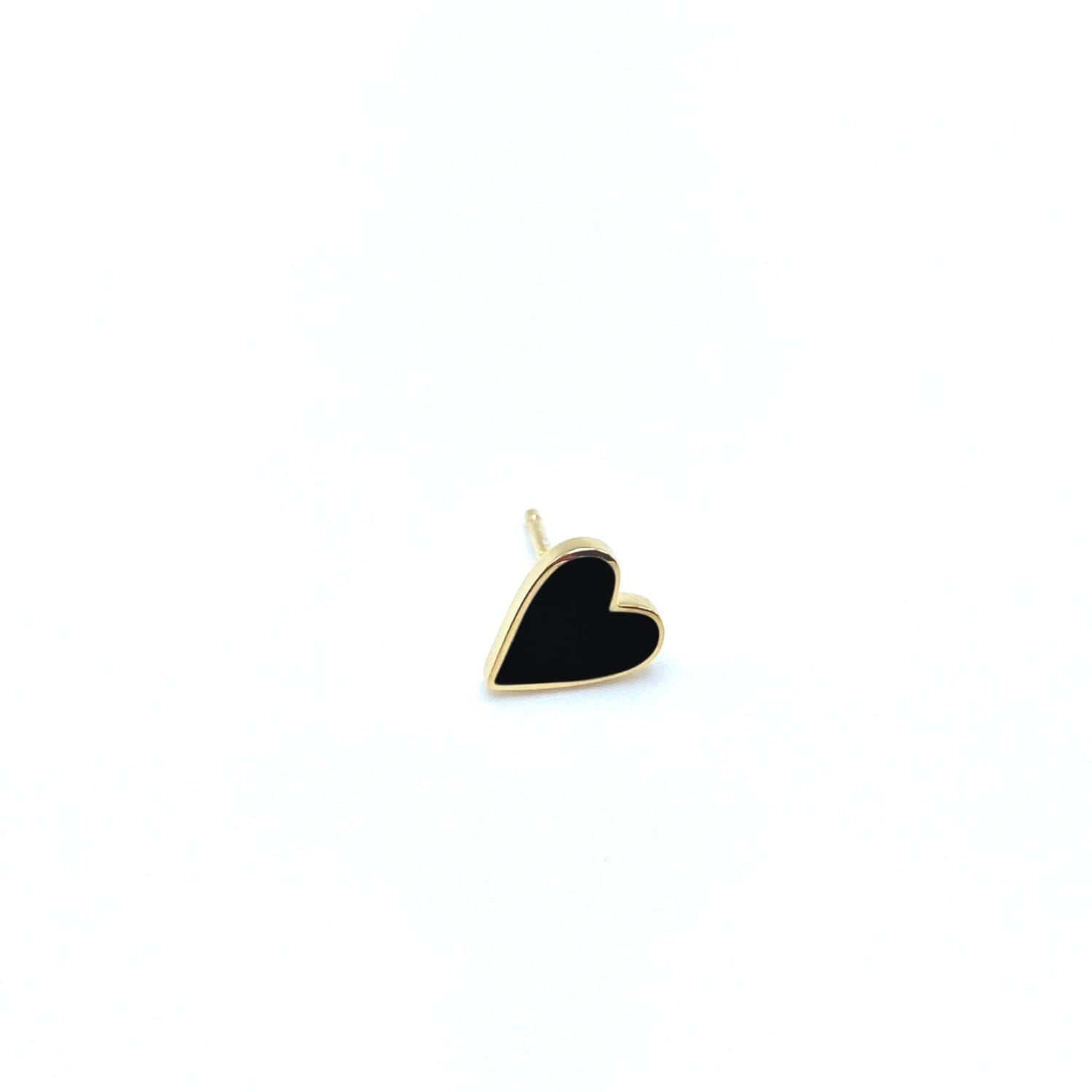 Enamel Heart Stud Earrings