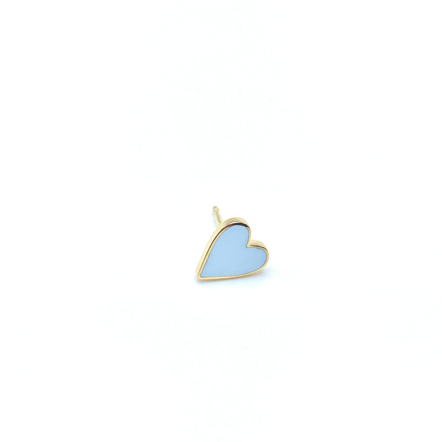 Enamel Heart Stud Earrings
