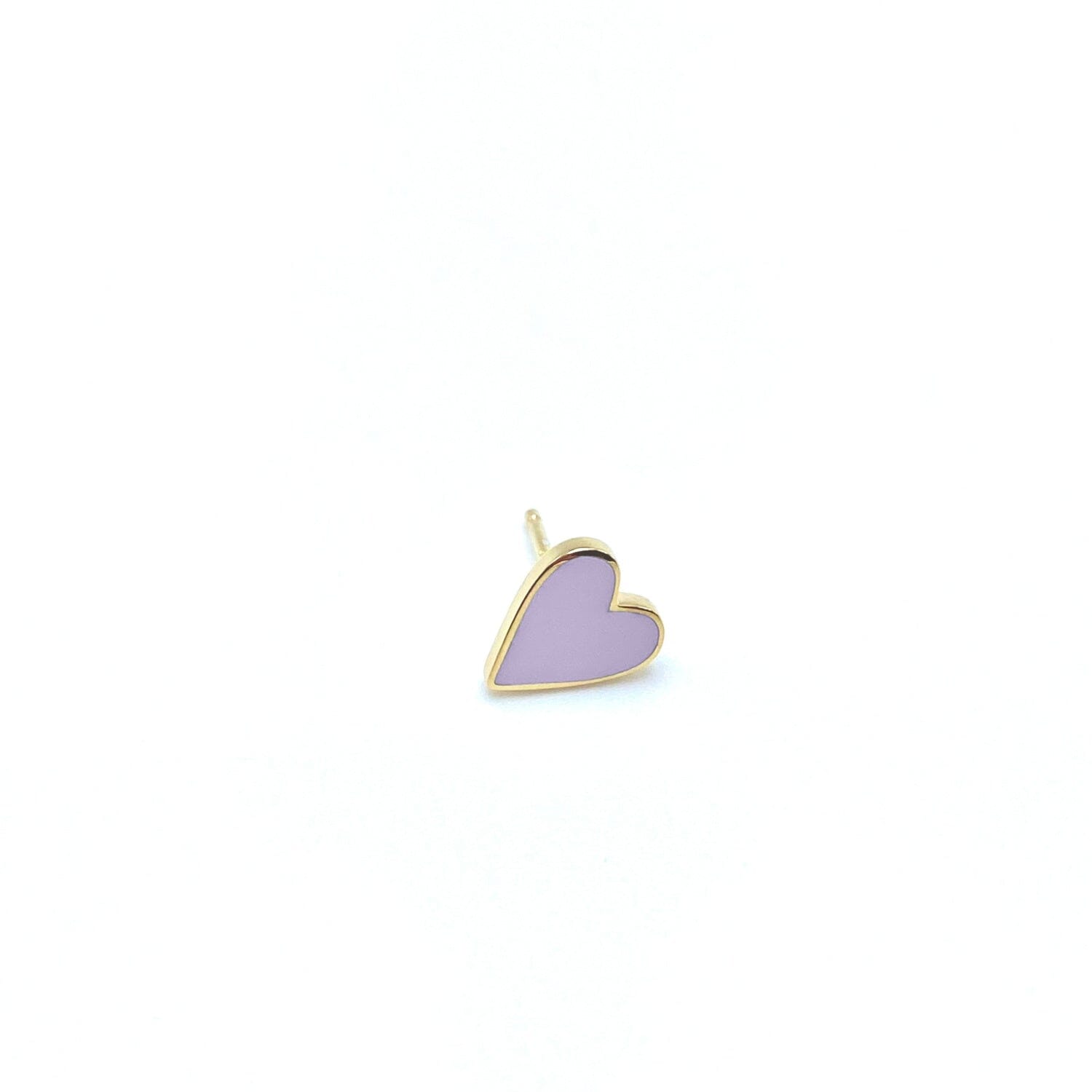 Enamel Heart Stud Earrings