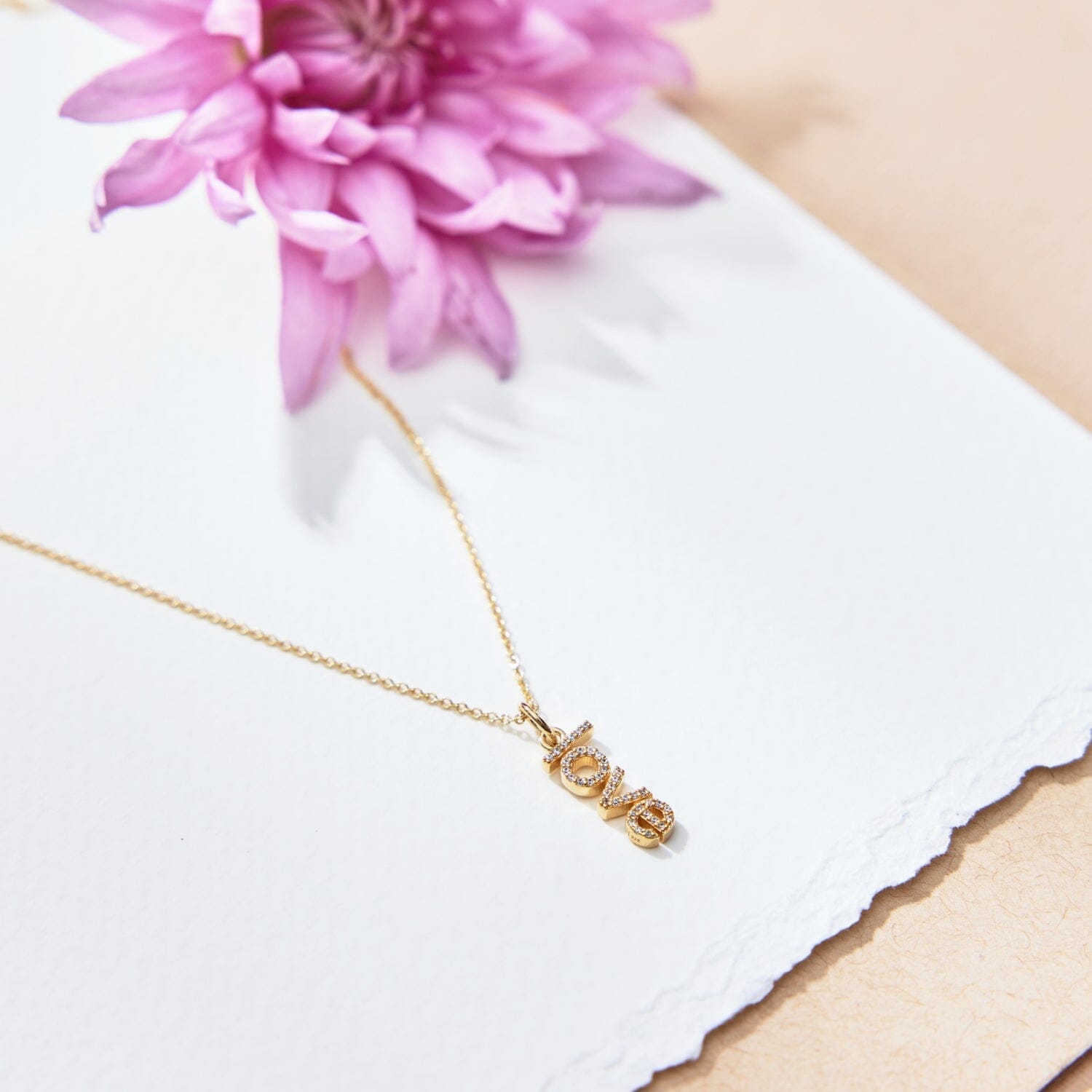 Pavé Vertical Love Necklace