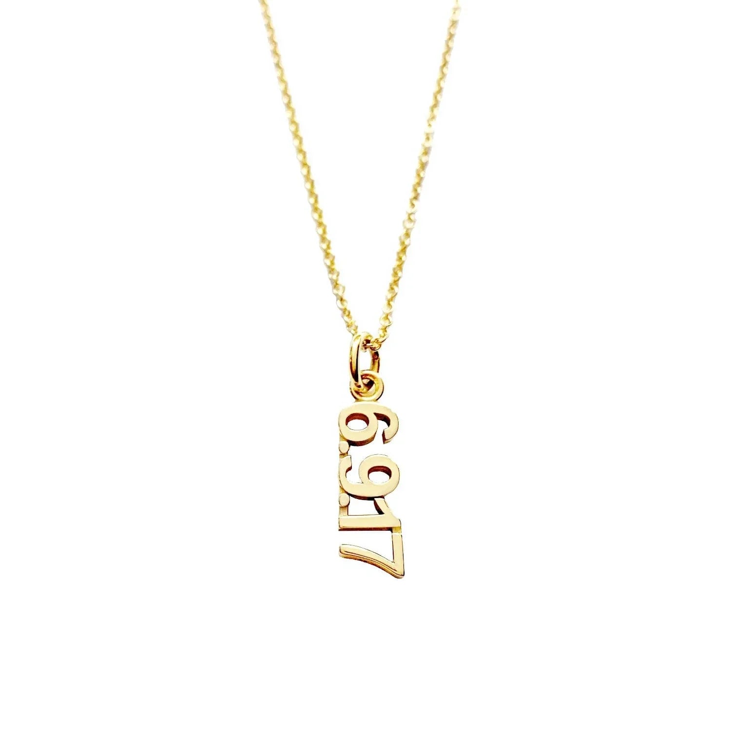 Vertical Date Necklace