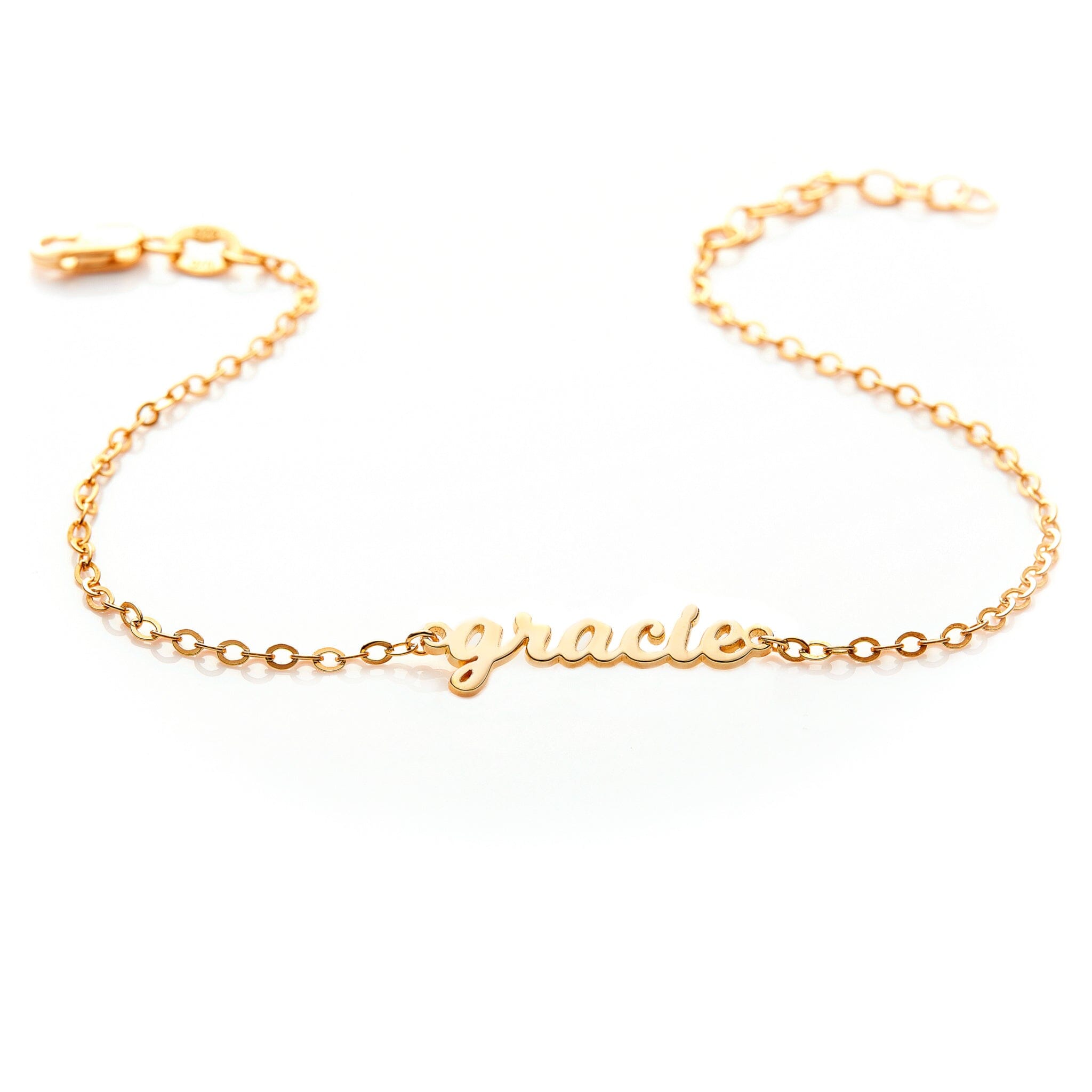 Script Nameplate Chain Bracelet