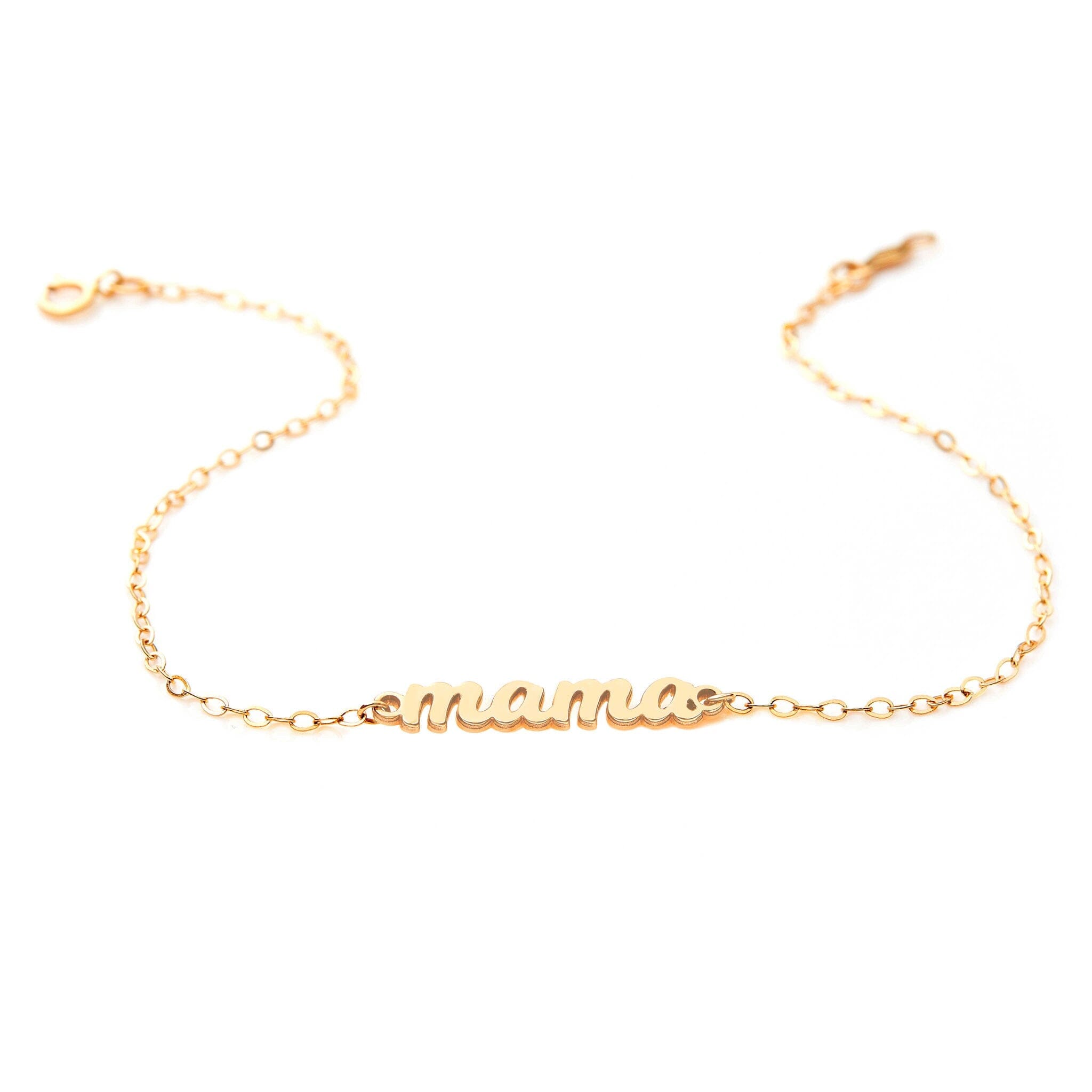 Script Mama Nameplate Chain Bracelet