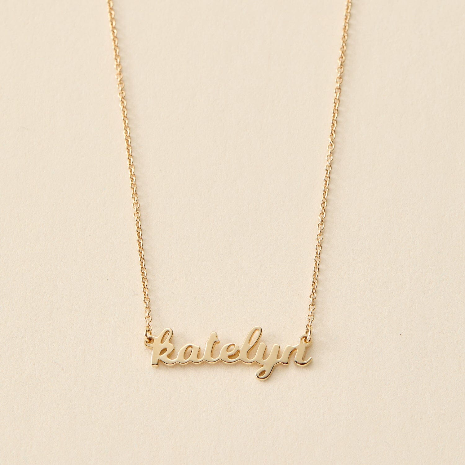 Script Nameplate Necklace