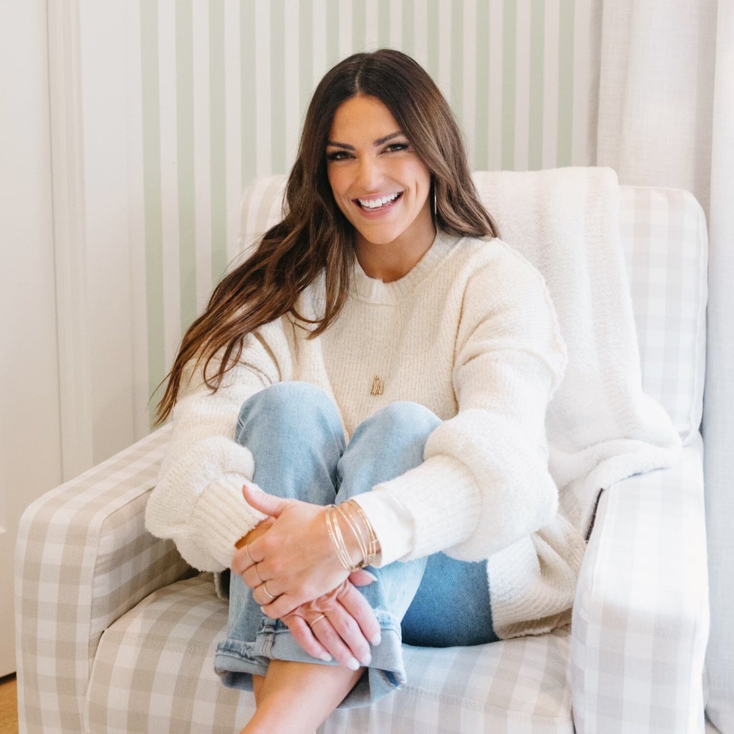 Pavé Initial Bangle