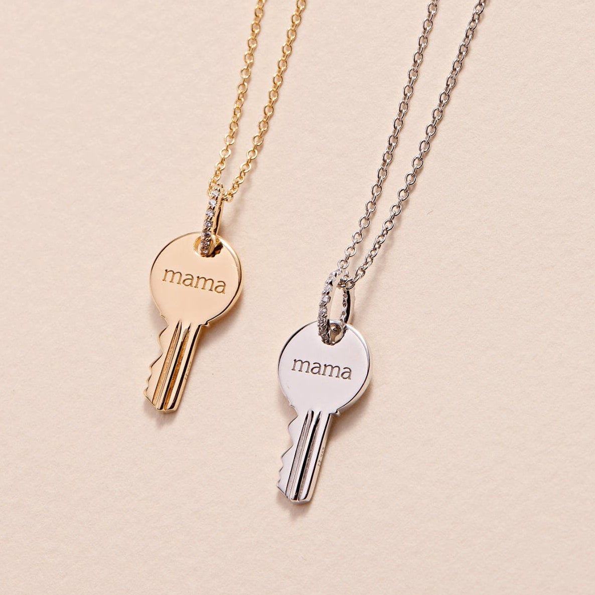 Round 'Mama' Key Necklace