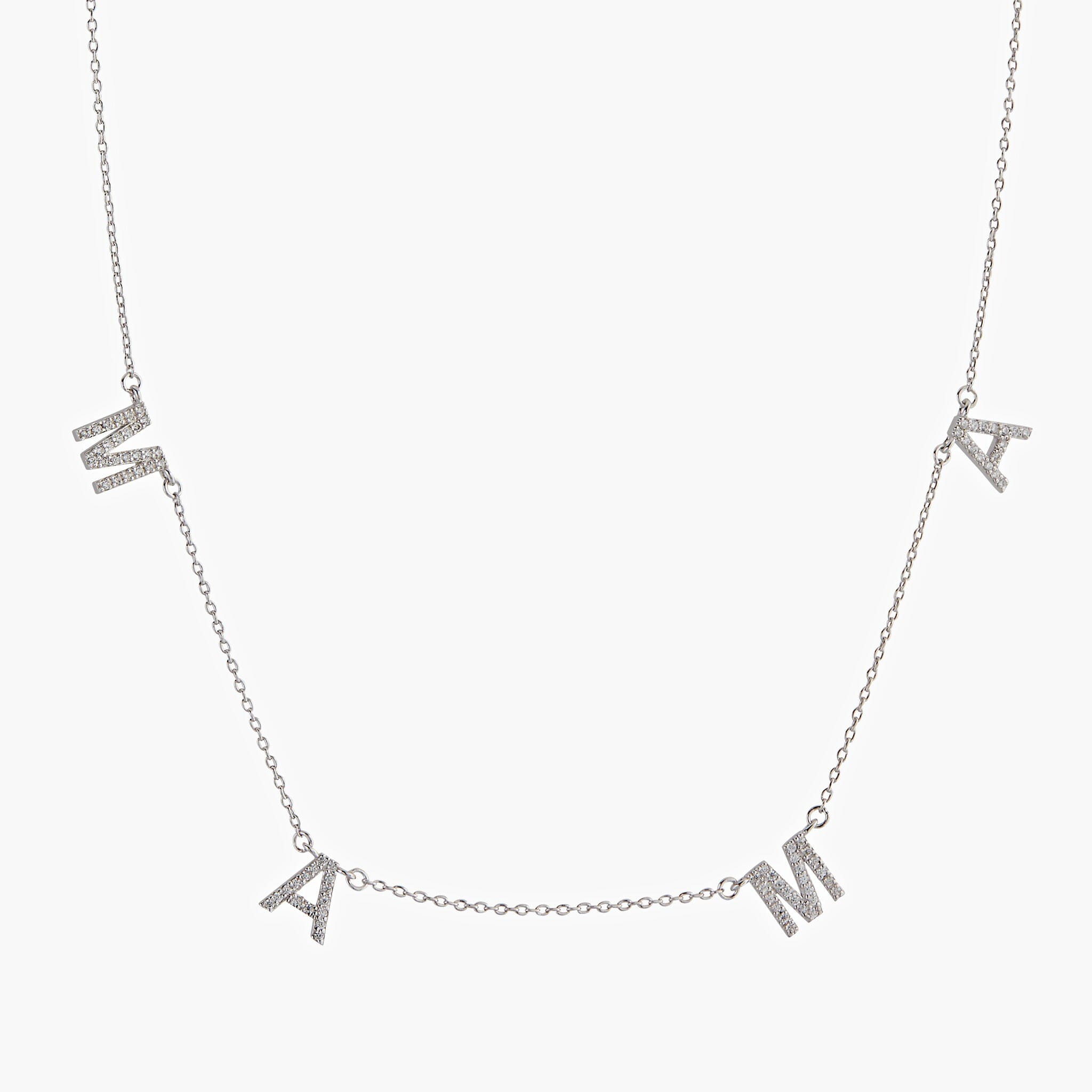 Floating Pavé Mama Necklace