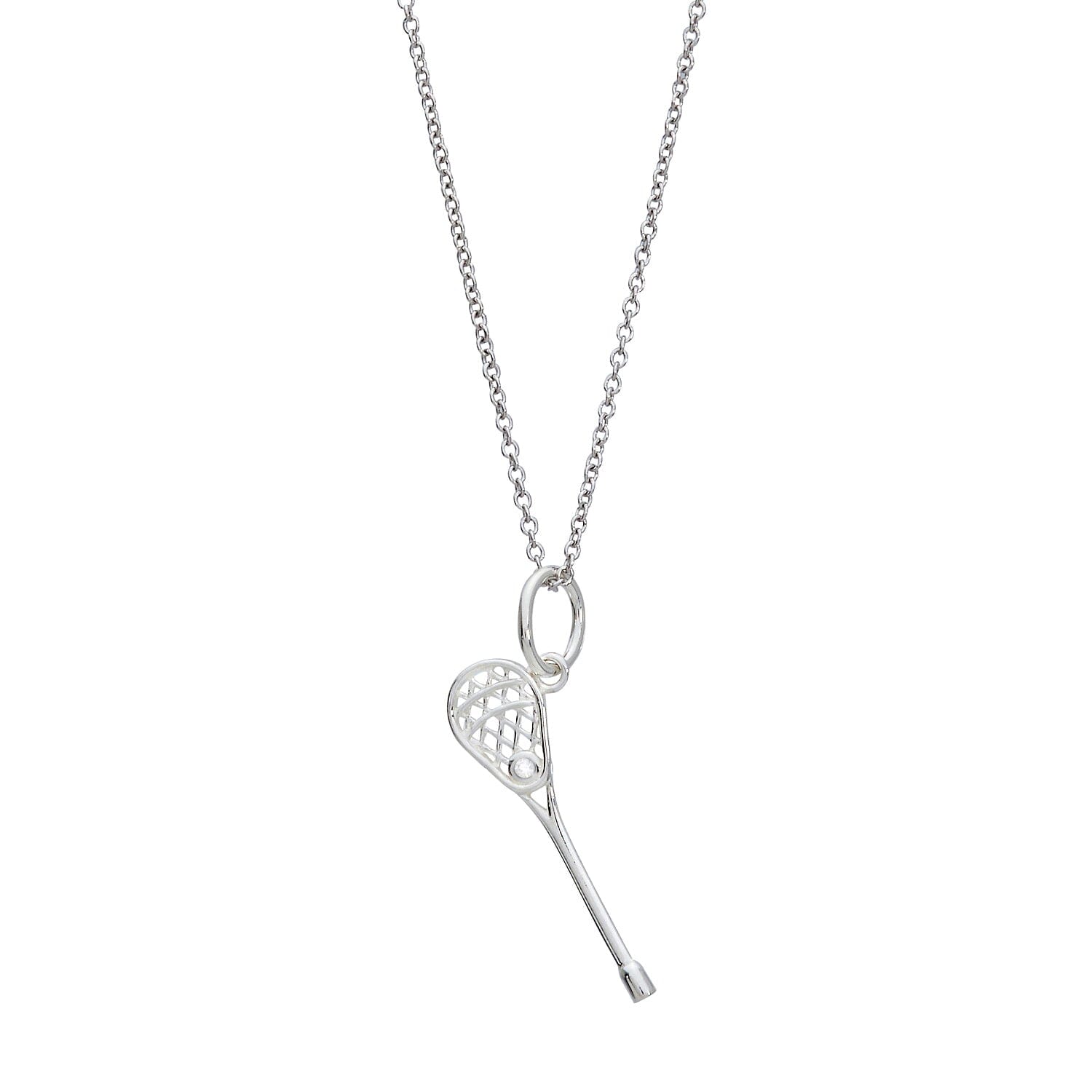 Laxachusetts Lacrosse Charm Necklace