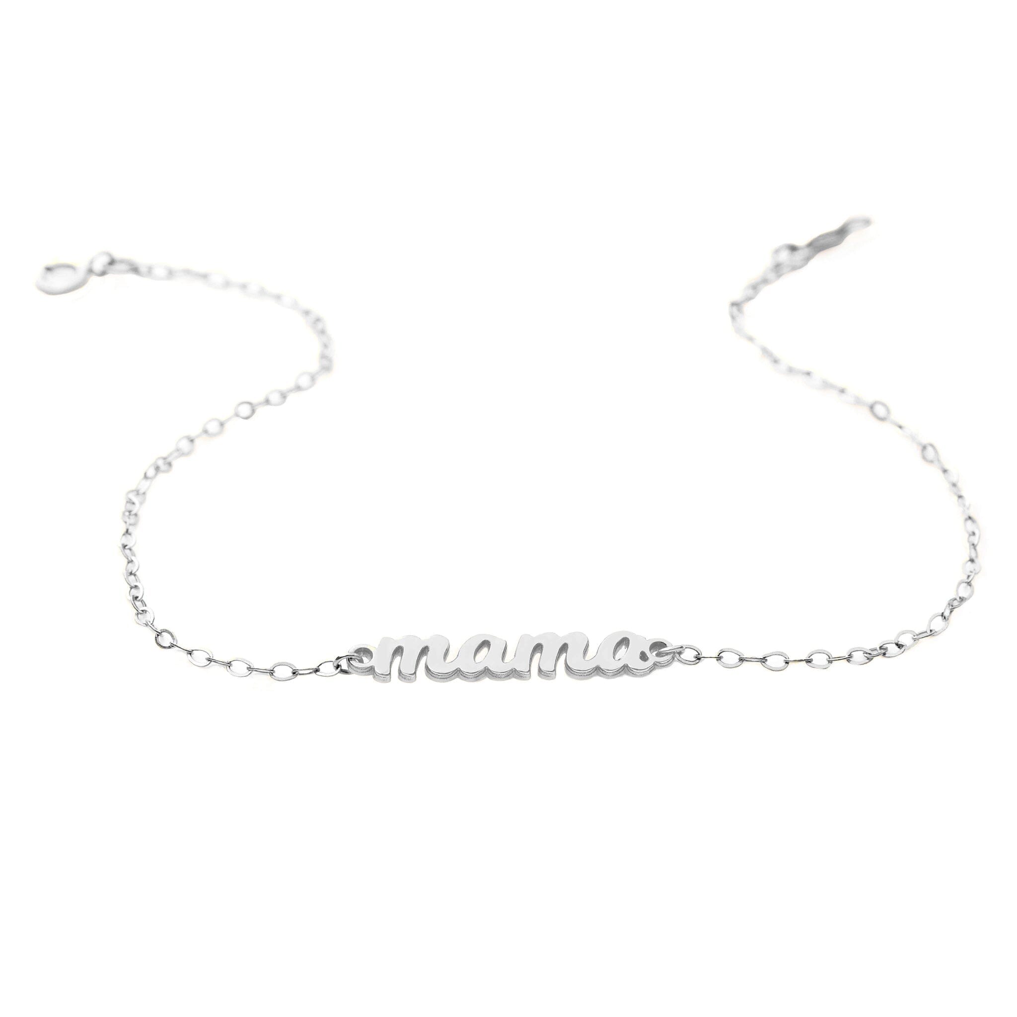 Script Mama Nameplate Chain Bracelet