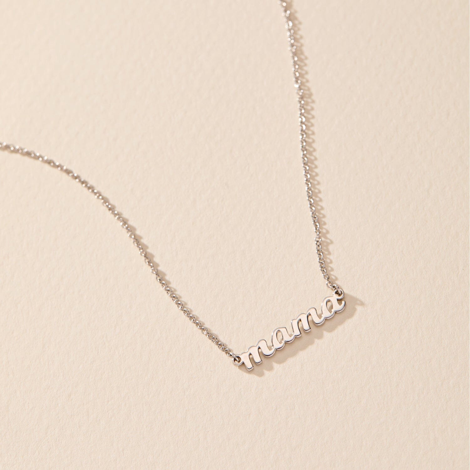 Script Mama Nameplate Necklace