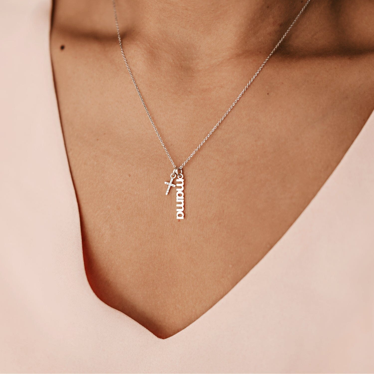 Pavé Cross Necklace
