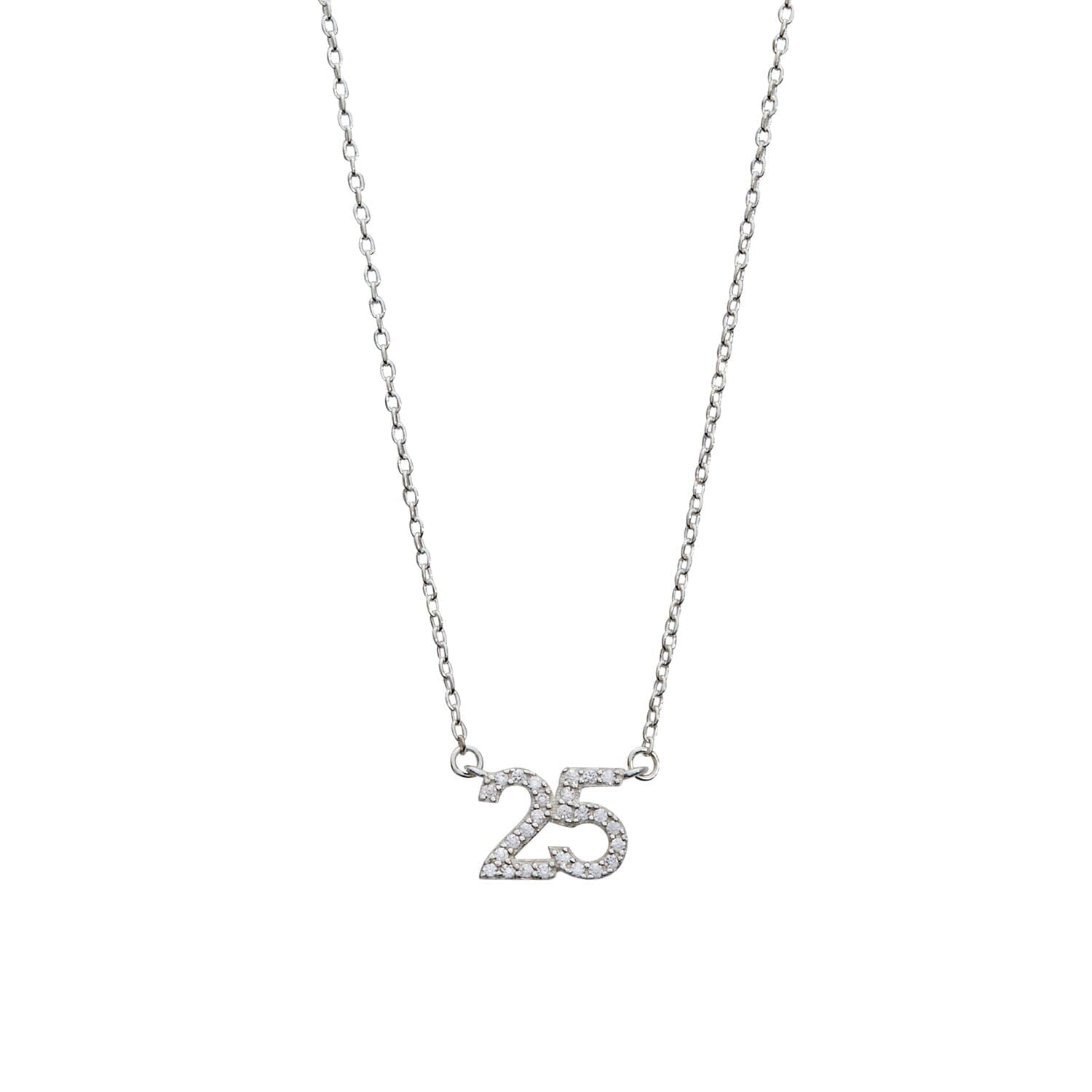 Pavé Number Necklace