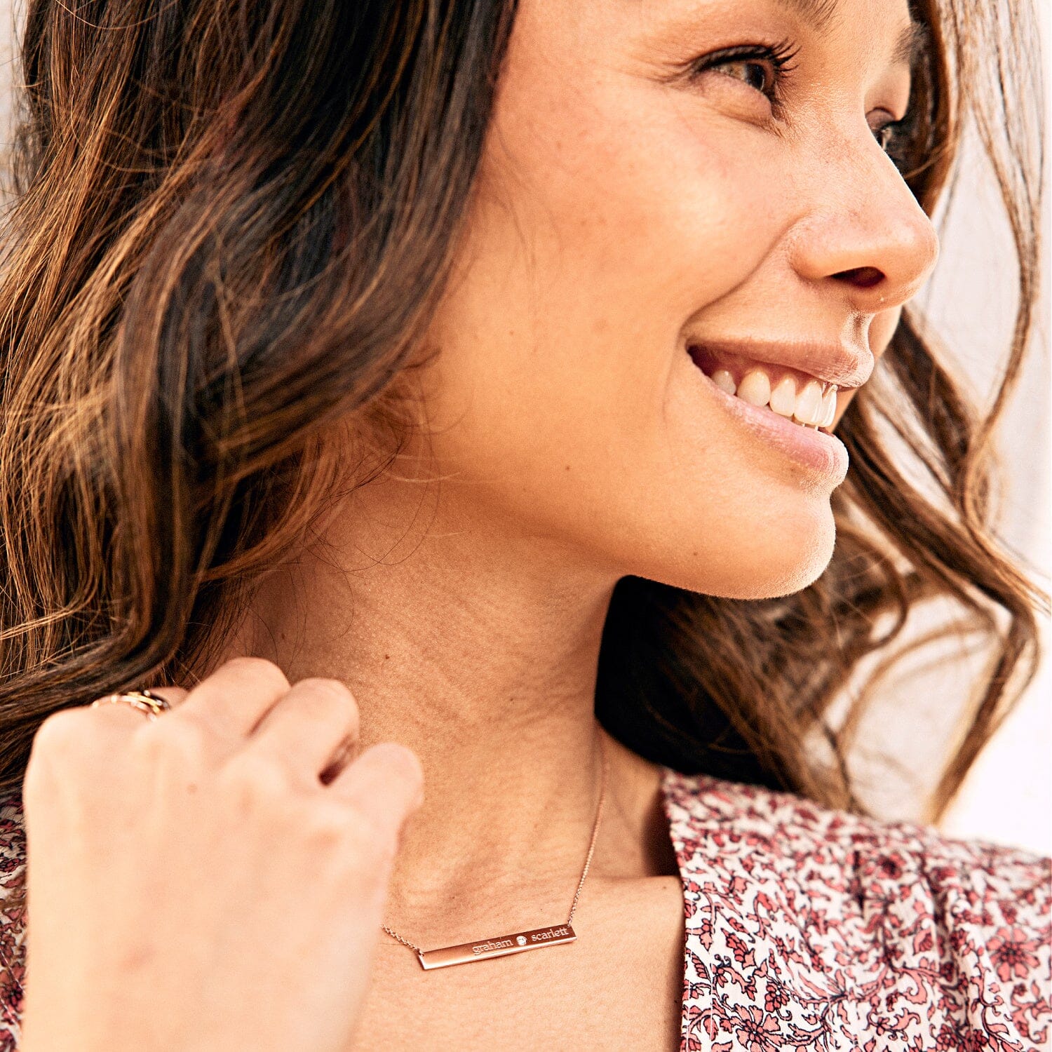 Skinny Bar Birthstone Necklace (1-3 Stones)