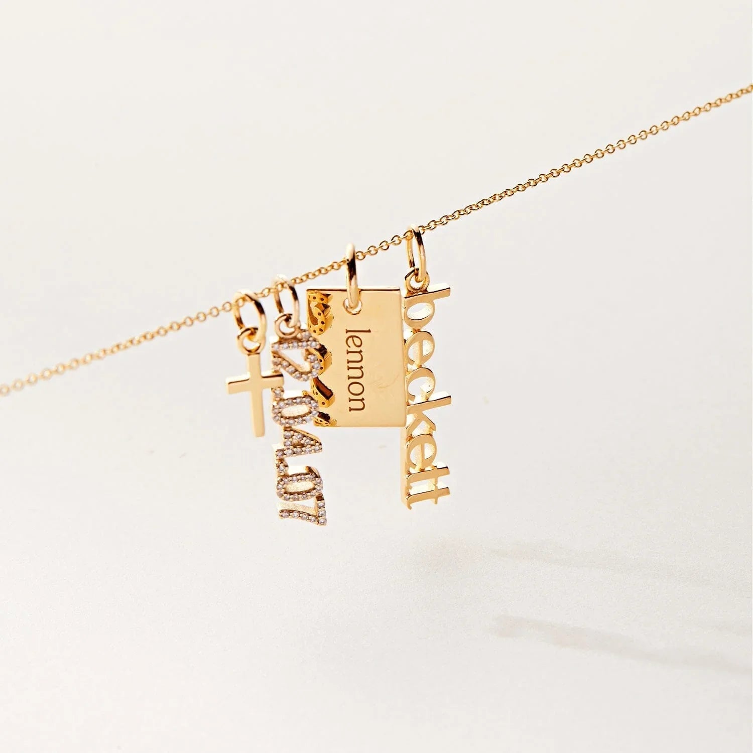 Pavé Vertical Date Necklace
