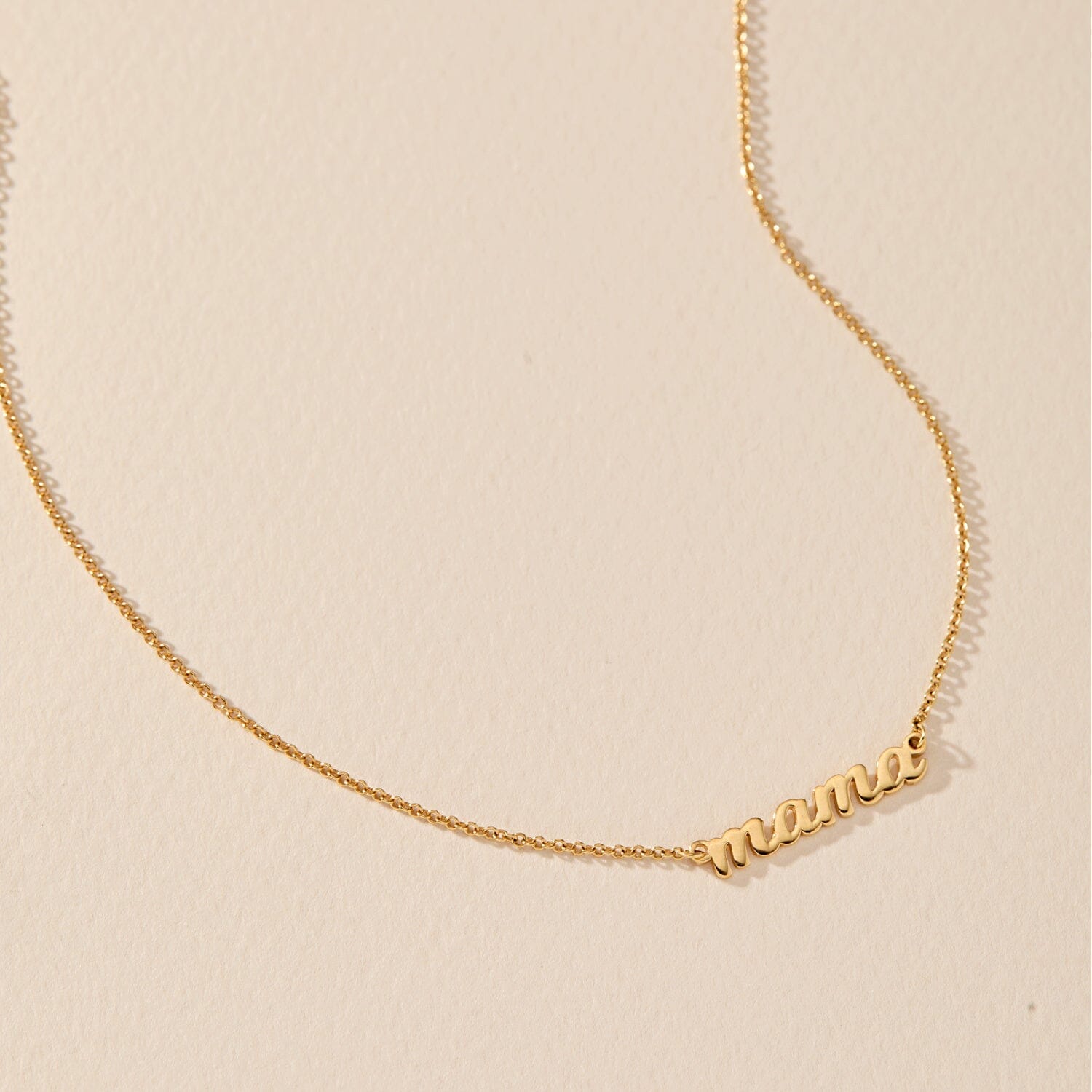 Script Mama Nameplate Necklace