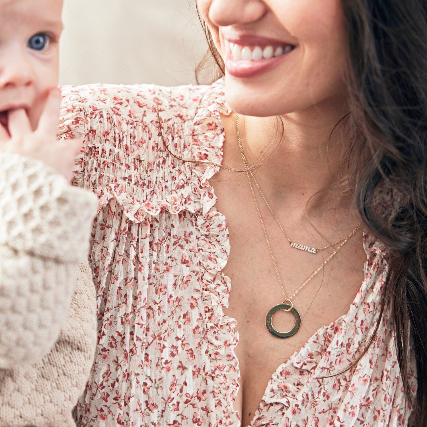 Pavé Script Mama Necklace
