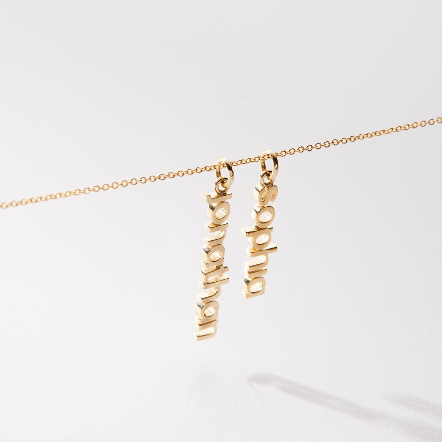 Vertical Name Necklace - 2 Names