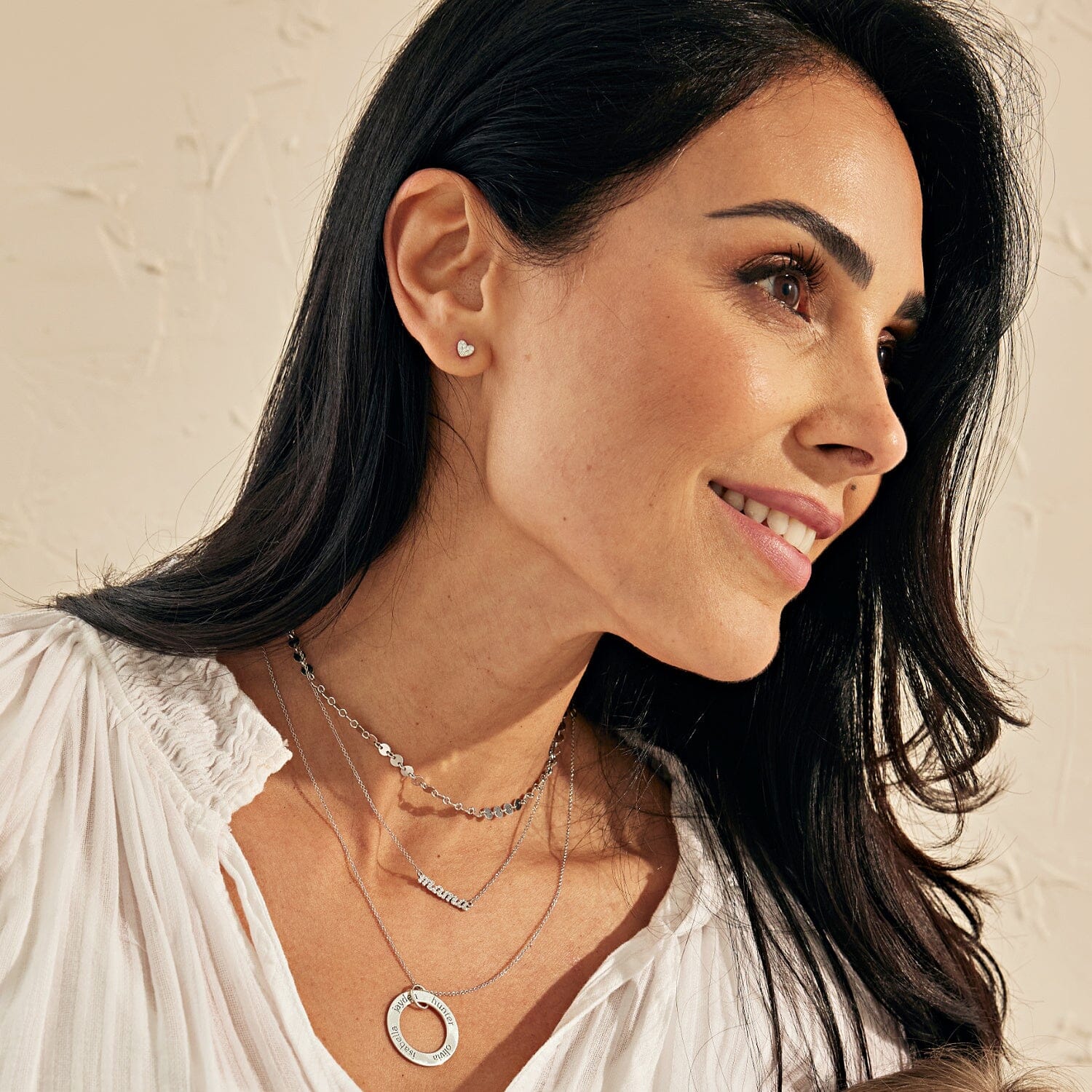 Pavé Script Mama Necklace