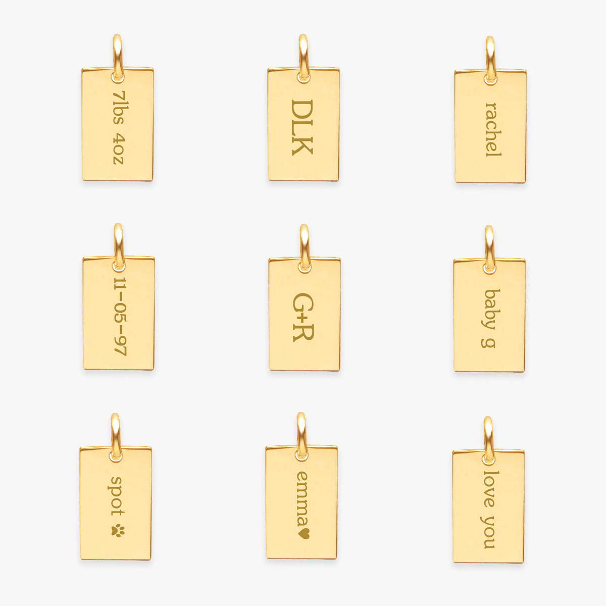 Mini Dog Tag Necklace - 3 Tags