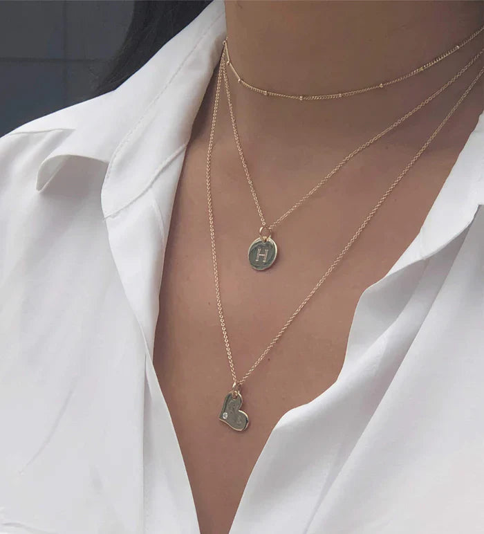 Heart Necklace with Birthstone