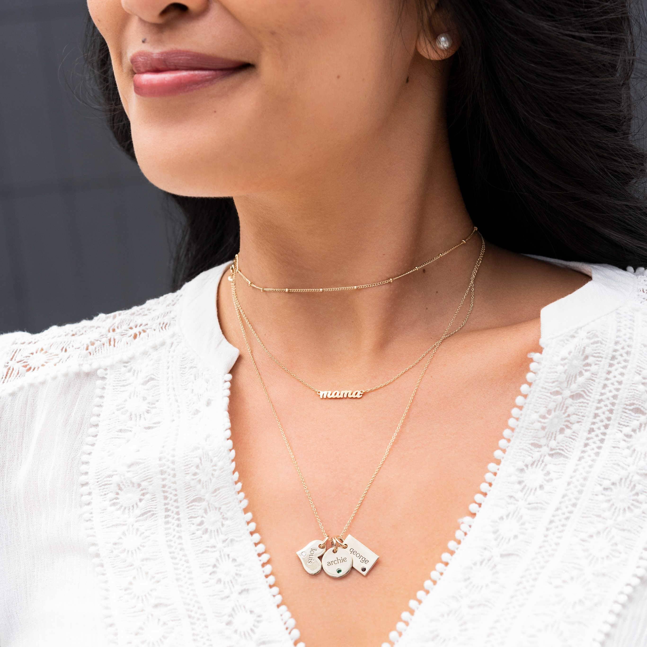 Family Necklace with Birthstones