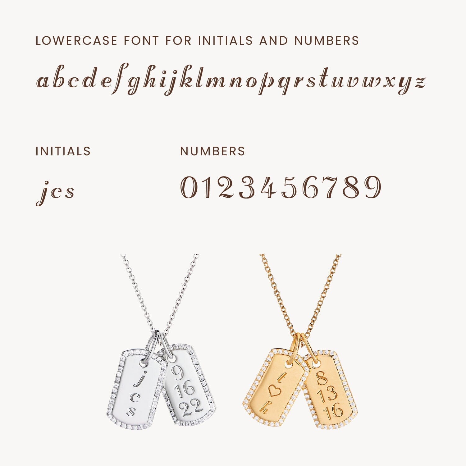 Pavé Small Dog Tag Necklace