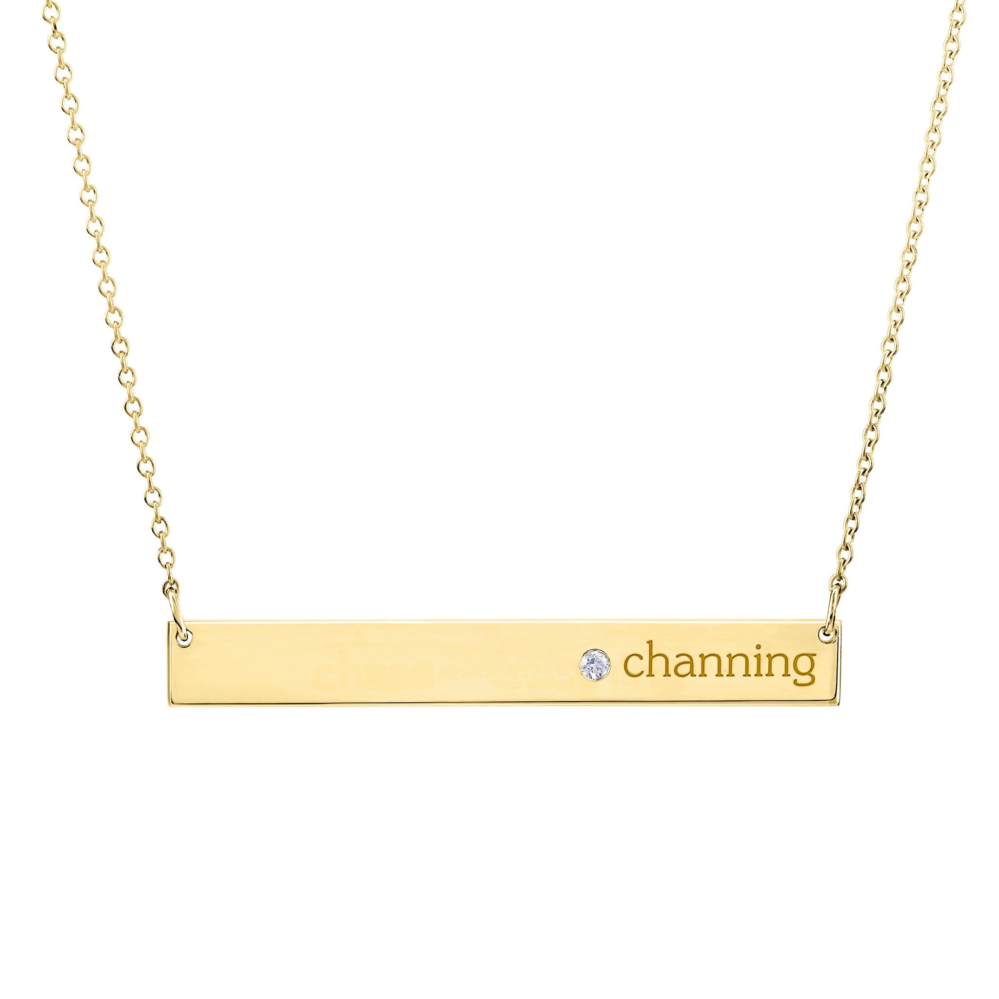 Skinny Bar Birthstone Necklace (1-3 Stones)