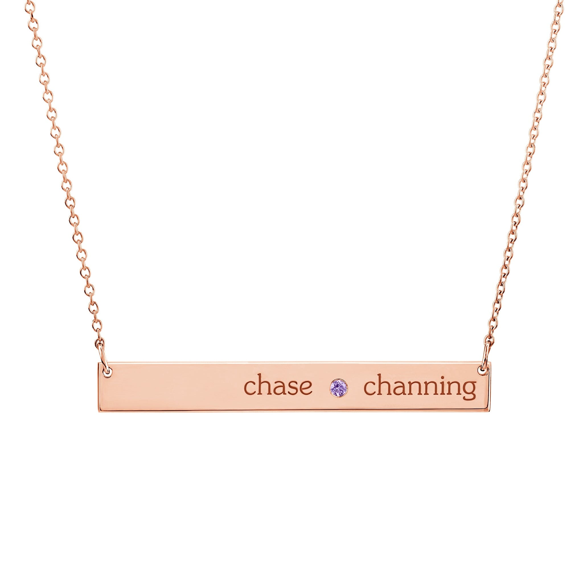 Skinny Bar Birthstone Necklace (1-3 Stones)