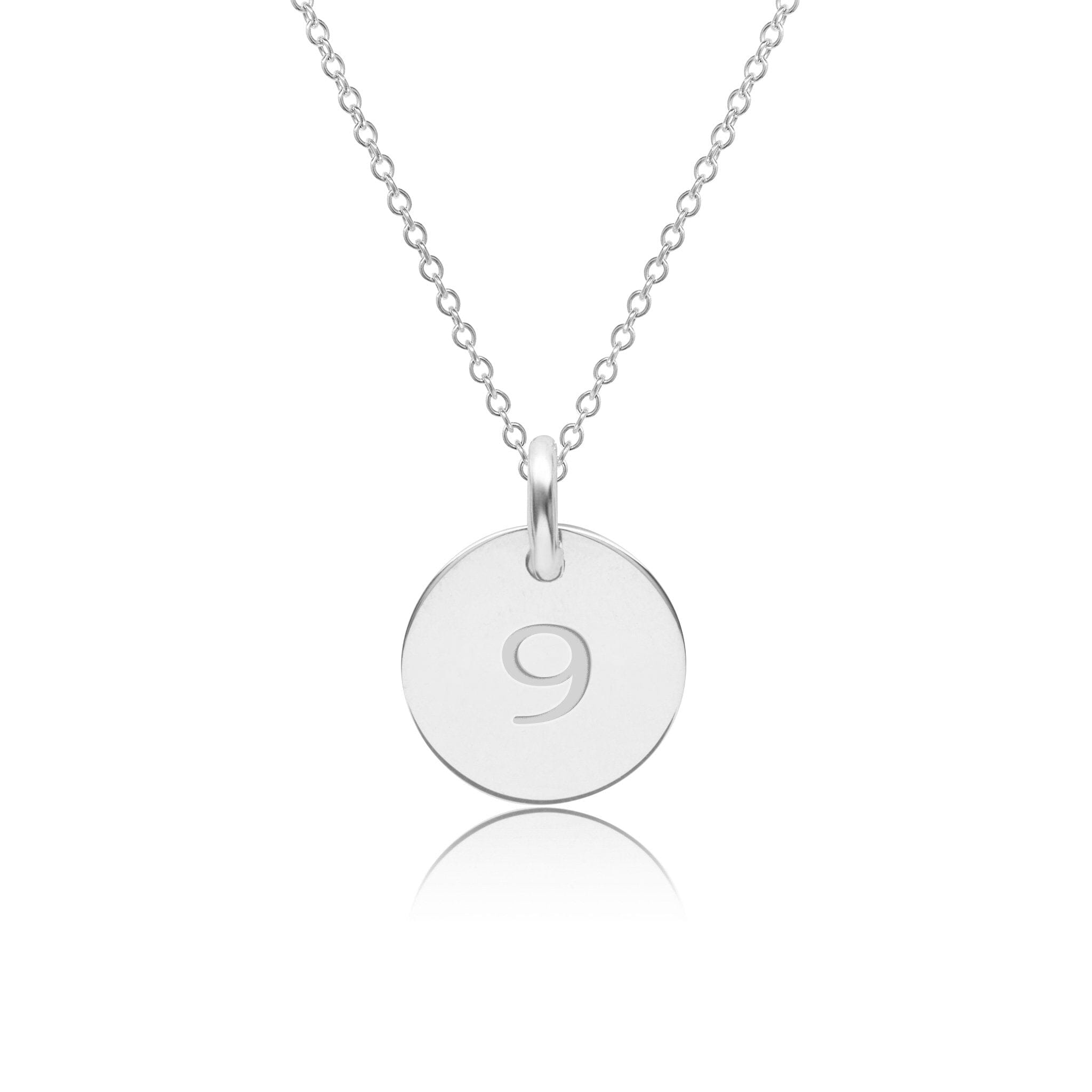 Laxachusetts Mini Circle Number Charm Necklace