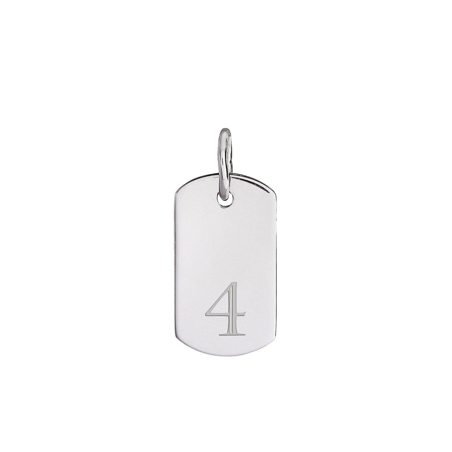 Rounded Mini Dog Tag with Number