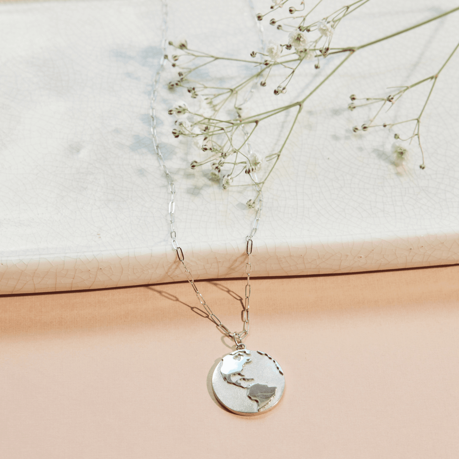 Reflection Coin Pendant Necklace