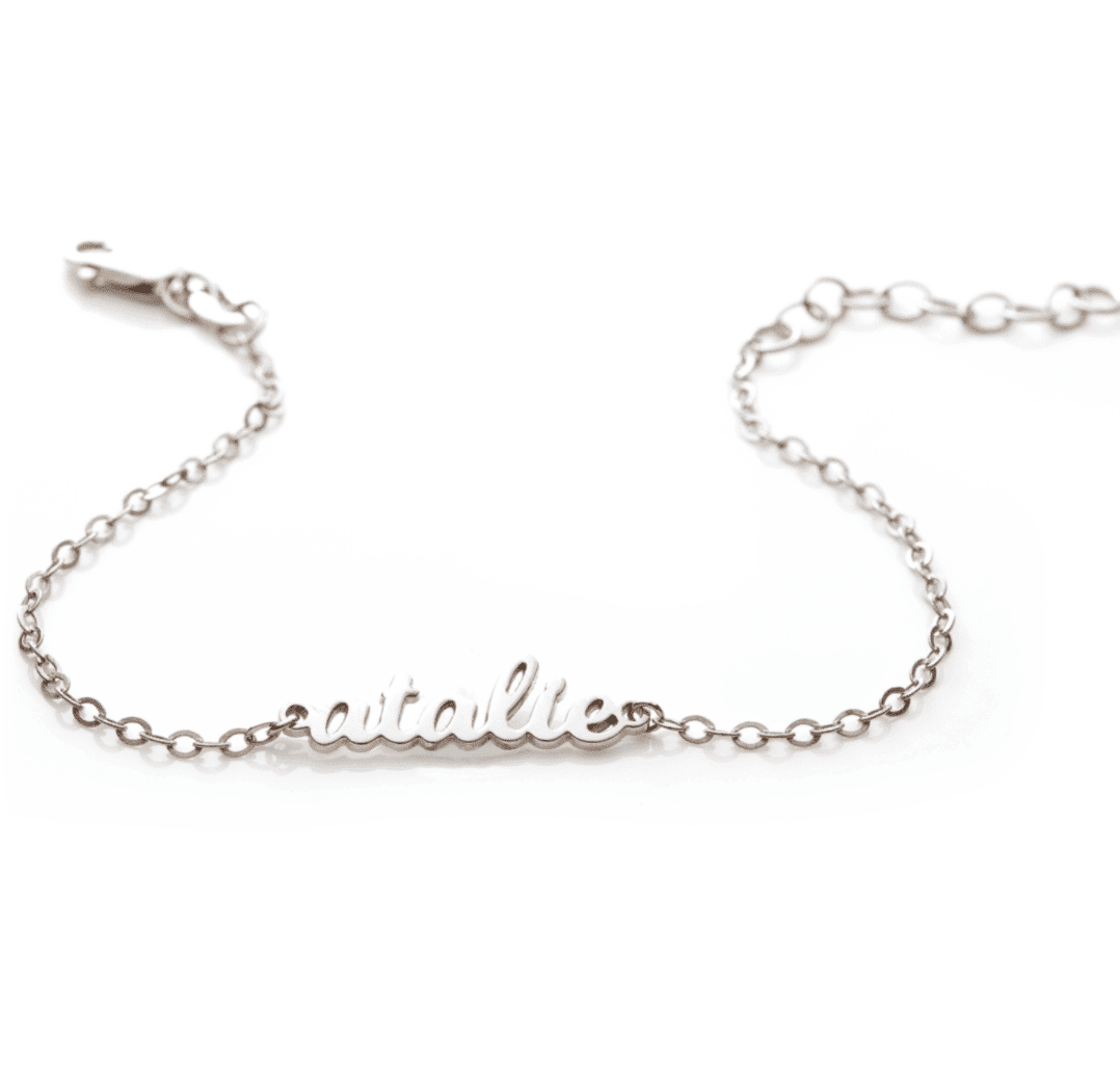 Script Nameplate Chain Bracelet