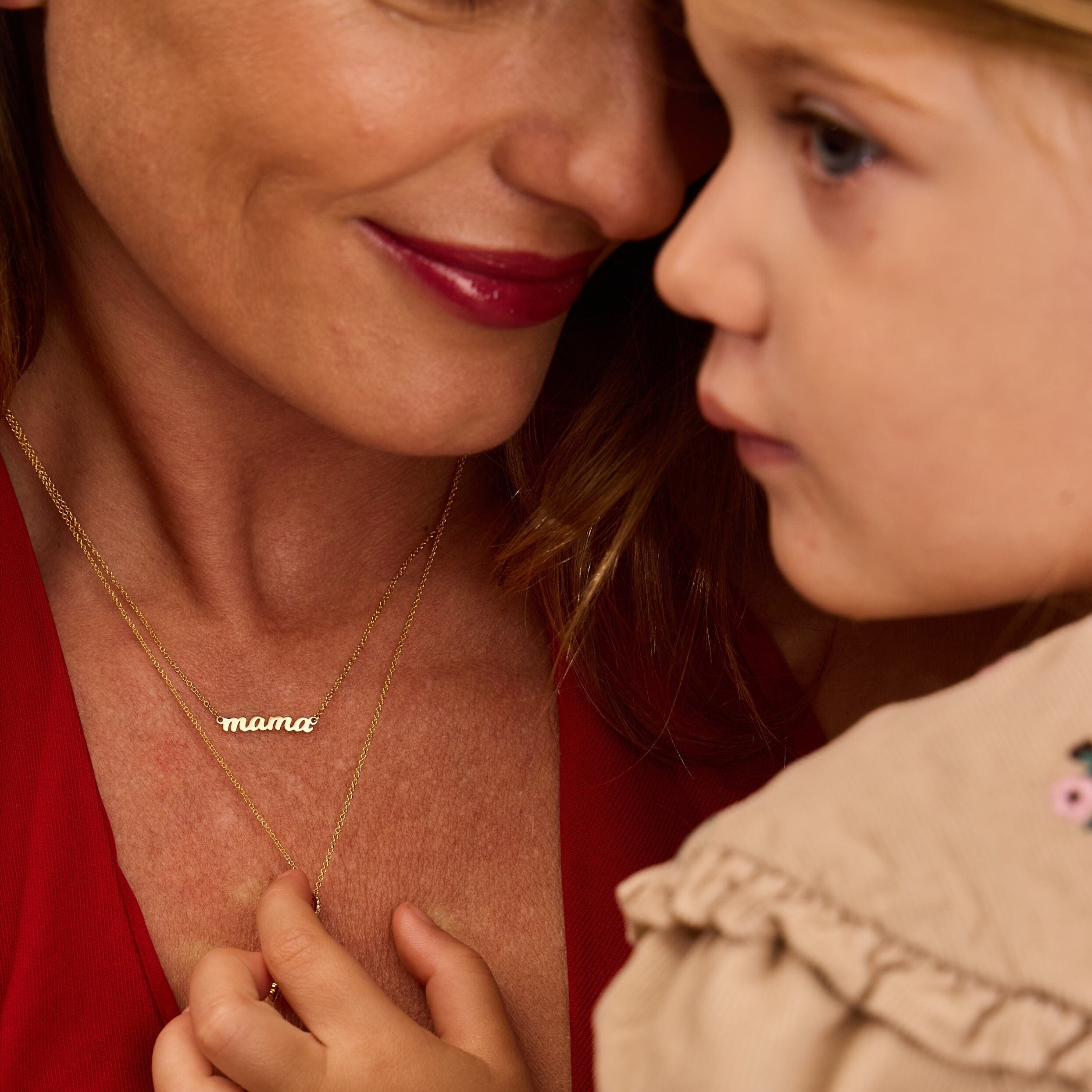 Script Mama Nameplate Necklace