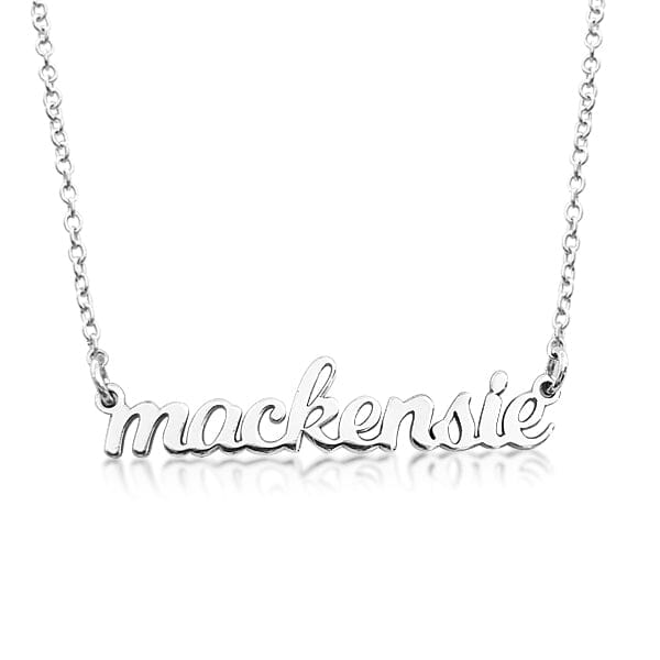 Script Nameplate Necklace