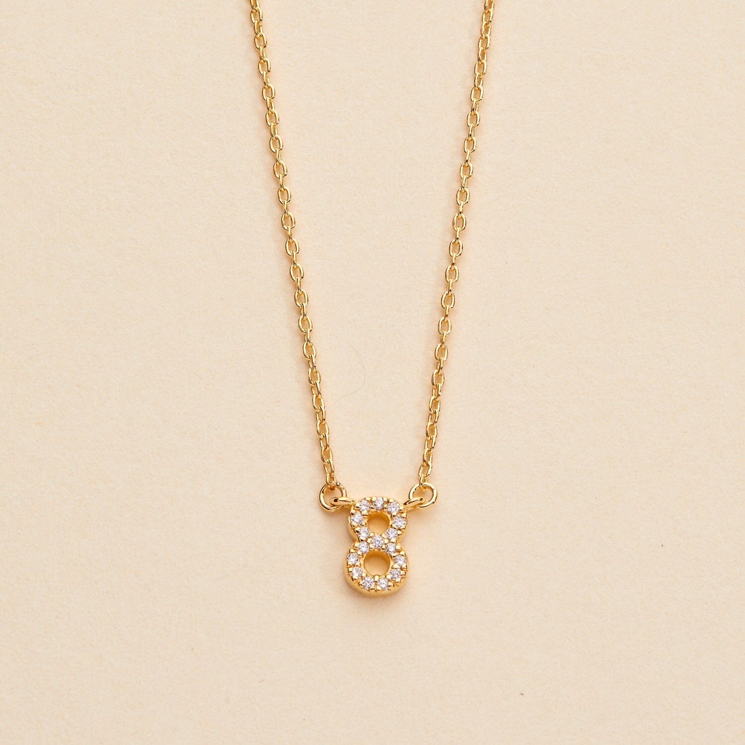 Pavé Number Necklace